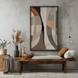 Neutral Geometrisch Abstrakt, ungegerahmt Poster