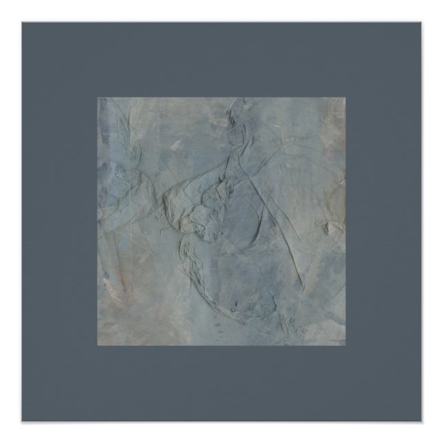 Neutral getönte Abstrakte Expressionistische Colla Poster (Vorderseite)