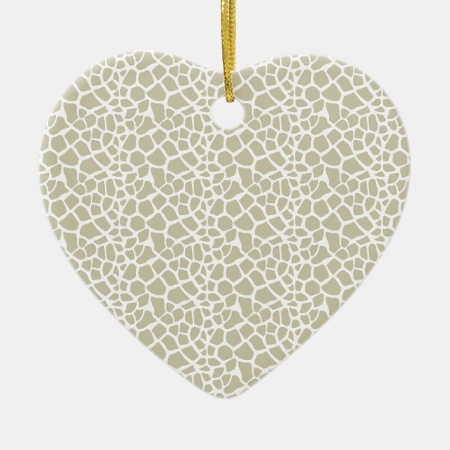 Neutral Giraffe Print Keramik Ornament (Vorne)
