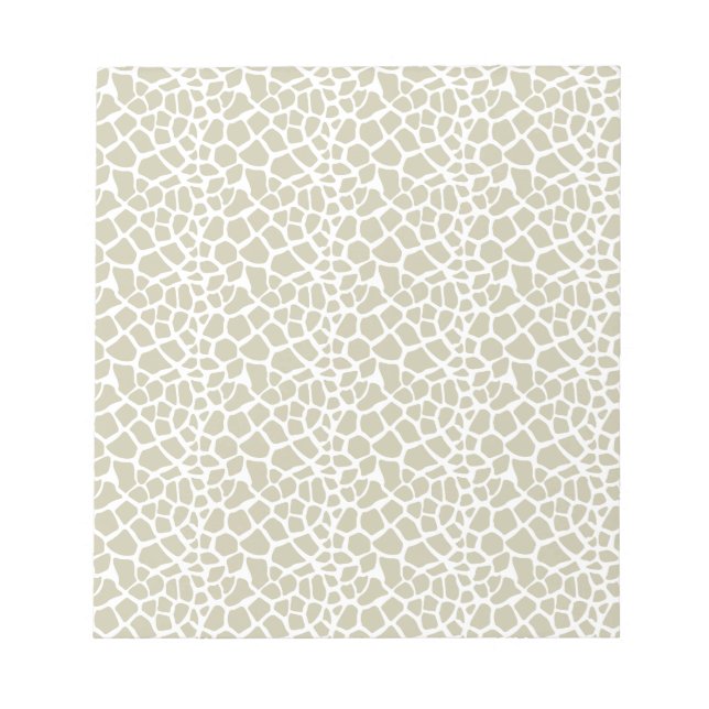 Neutral Giraffe Print Notizblock (Vorderseite)