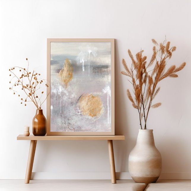 Neutral graues modernes abstrakt-minimalistisches  poster (Von Creator hochgeladen)