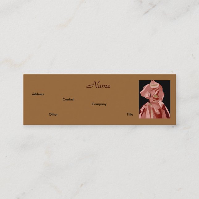 Neutral II-Visitenkarte für den Mode-Designer Mini Visitenkarte (Vorderseite)