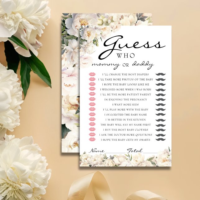 Neutral Ivory Peony Guess Who Game (Von Creator hochgeladen)