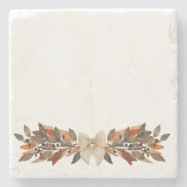 Neutral Leaf Thanksgiving Stone Coaster Steinuntersetzer