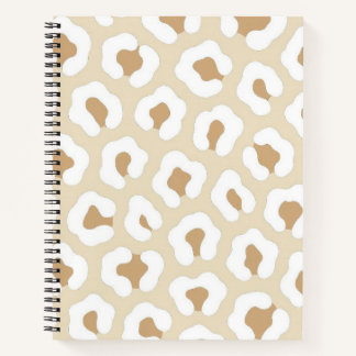 Neutral Leopard Print Notizbuch