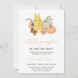 Neutral Little Pumpkin Baby Shower Einladung