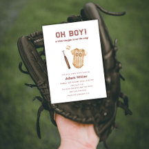 Neutral Little Slugger Baseball Baby Shower