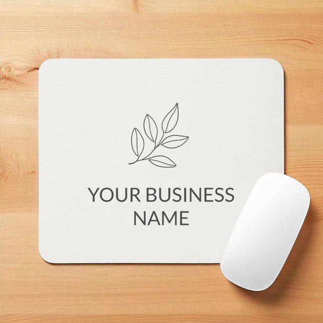 Neutral Minimalist Small Business Botanical Mousepad (Von Creator hochgeladen)