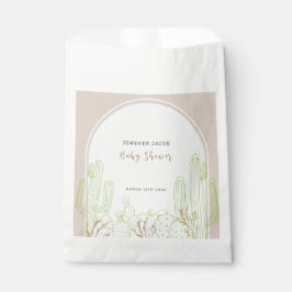 Neutral Minimalistisch Boho Cactus Arch Baby Showe Geschenktütchen