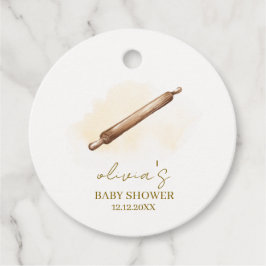 Neutral Minimalistisch Pastry Koch Babydusche Geschenkanhänger