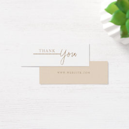 Neutral-Moderne Beige Business Danke-Card