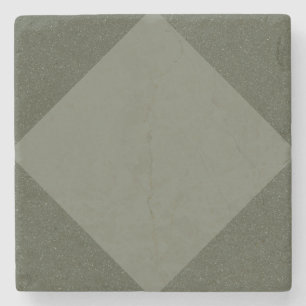 Neutral Moss Green Stone Untersetzer - individuell