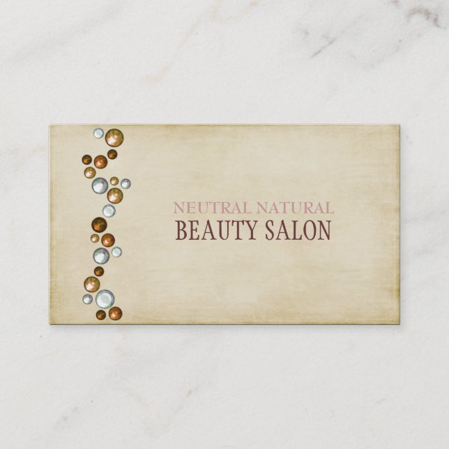 Neutral Natural Body Beauty Salon Business Card Terminkarte (Vorderseite)