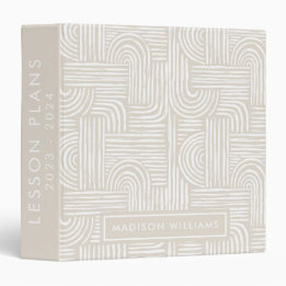 Neutral Pastel Minimalistisch Boho Lehrer Planner 3,8 Cm Ordner