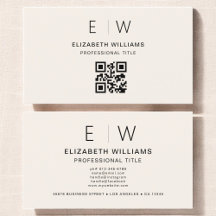 Neutral QR Code Monogram Minimalistisch modern
