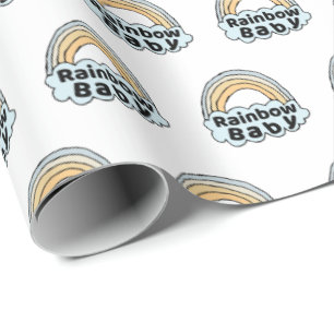 Neutral Rainbow Baby Birth Segen Birth Miracle Geschenkpapier