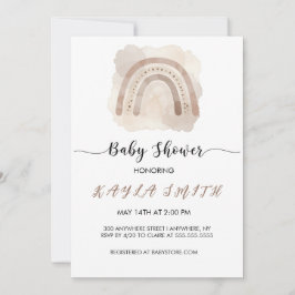 NEUTRAL RAINBOW BABY SHOWER EINLADUNG