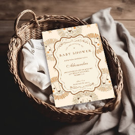 Neutral Safari Lion Baby Shower Einladung