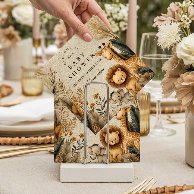 Neutral Safari Woodland Baby Shower Serviette (Von Creator hochgeladen)