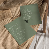 Neutral Sage Green Minimalistisch Boho QR Code Hoc