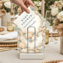 Neutral Seaside Shells Baby Shower