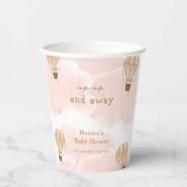 Neutral Sweet Cloud Hot Air Ballon Babydusche Pappbecher