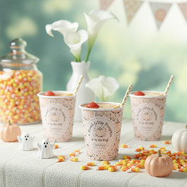 Neutral Sweet Little Pumpkin Baby Shower Pappbecher