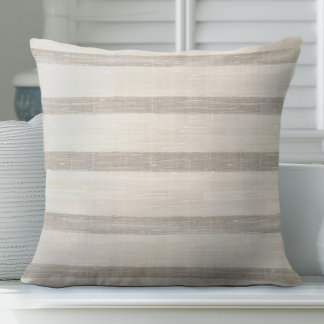Neutral Tan Brown Streifenkissen Kissen