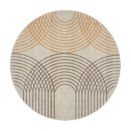 Neutral texturierte Linien dekorative Glasschneide Schneidebrett