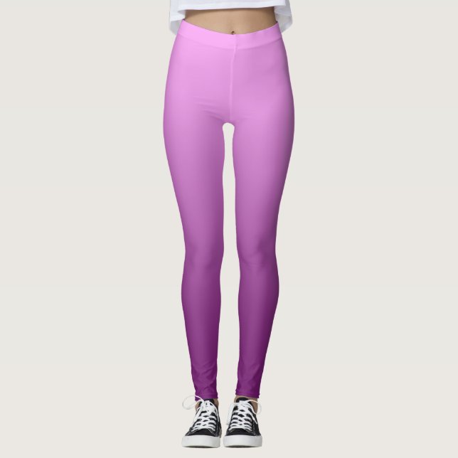 Neutral und Schlicht glänzend rosa Leggings (Vorderseite)