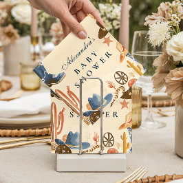 Neutral Western Cowboy Baby Shower Serviette