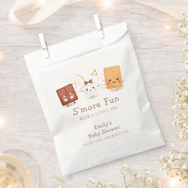 Neutral Whimsical S'more Fun Baby Shower Geschenktütchen (Ausgeschnitten)