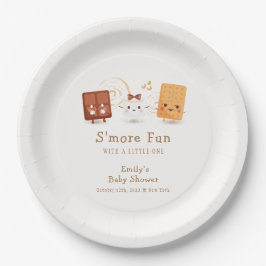 Neutral Whimsical S'more Fun Baby Shower Pappteller