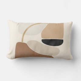 Neutrale Abstrakte Formen | Minimale moderne Kunst Lendenkissen