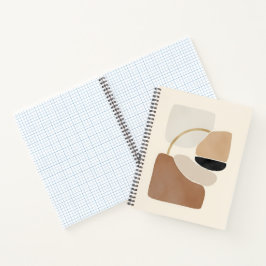 Neutrale Abstrakte Formen | Minimale moderne Kunst Notizbuch