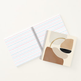 Neutrale Abstrakte Formen | Minimale moderne Kunst Notizbuch