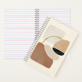 Neutrale Abstrakte Formen | Minimale moderne Kunst Notizbuch