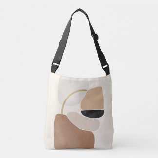 Neutrale Abstrakte Formen | Minimale moderne Kunst Tragetaschen Mit Langen Trägern
