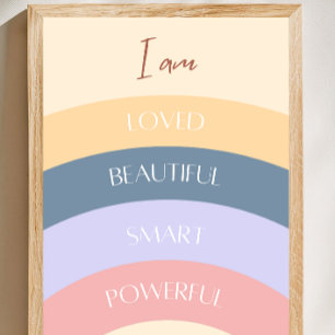 Neutrale Affirmationen für Kinder-Kinderzimmer Fotodruck