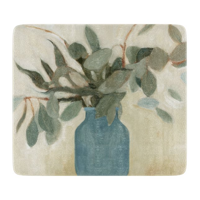 Neutrale Anordnung - gestempelte Blätter Schneidebrett (Vorderseite)