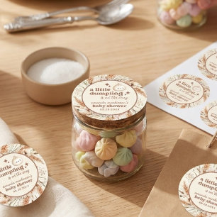 Neutrale Aquarell-Little-Dumpling-Bao-Baby-Party Runder Aufkleber