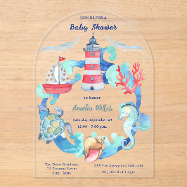 Neutrale Aquarellendusche Acryleinladungen