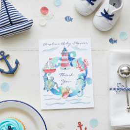 Neutrale Aquarellendusche Dankeskarte