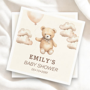 Neutrale Baby-Party "Bearly Can Wait" Serviette