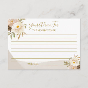 Neutrale Babyduschberatung für Blumengeschlechter Begleitkarte