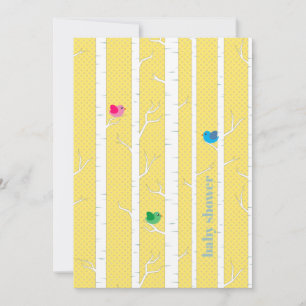 Neutrale Babydusche aus niedlichem Wald Einladung