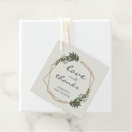 Neutrale Babydusche für das geometrische Geschlech Geschenkanhänger