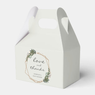 Neutrale Babydusche für das geometrische Geschlech Geschenkschachtel