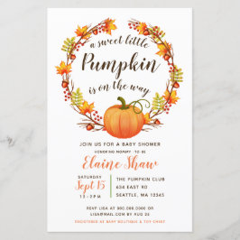 Neutrale Babydusche für das Kürbisgeschlecht