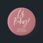 Neutrale Babydusche für einfache Kalligraphie Button<br><div class="desc">Der Knopf für die einfache Kalligraphie Gender Neutral Baby Shower bietet eine lustige und moderne Kalligraphie in fett-kräftigen Farben.</div>
